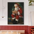thumbnail image 3 of Arte de pared divertido de Papá Noel y muñeco de nieve, póster, imagen impresa, pintura en lienzo, sala de estar, decoración del hogar, Navidad, Año Nuevo, 3 of 4