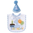 thumbnail image 2 of Baby Essentials It’s My 1st Birthday Bib & Party Hat Set – Baby Boy First Birthday Outfit Accessory, Blue Birthday Gift Set, 2 of 5
