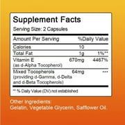 Mulittea Vitamin E 670mg (1000 iu ) dl-Alpha, Dietary Supplement for Antioxidant Support, 360 Softgels
