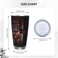 thumbnail image 4 of Saiise Five Nights At Freddy'S Print Tumbler 20 Oz Stainless Steel Vacuum Insulated with Straw Coffee Cup for Home,Office,Outdoor Works Great for Ice Drinks and Hot Beverage, 4 of 8