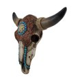 thumbnail image 2 of Tooled Leather Look Covered Southwest Bull Skull Wall Sculpture, 2 of 4
