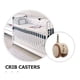 thumbnail image 3 of Ruedas de cuna de goma con frenos, ruedas giratorias silenciosas para muebles de cuna, repuesto universal para muebles y carritos, 3 of 8
