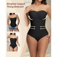 thumbnail image 5 of MANIFIQUE Strapless Shapewear Bodysuit Tummy Control for Women Faja Strapless Cupped Thong Bodysuit, 5 of 6