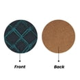thumbnail image 2 of Multi-Shape Mdf Cork Coaster 4 Pieces Of Anti-Slip, Anti-Wear And Anti-Fouling 3.9in Easy To Clean And Stable Structure Argyle Plaid Darkturquoise_2 Round Shape, 2 of 7
