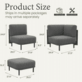thumbnail image 7 of LayinSun 7 Pieces Outdoor Patio Furniture Set,Modular L-Shaped Sectional Sofa Set with 7" Thick Cushions, 7 of 7