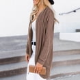 thumbnail image 4 of Women's Bat Sleeve Cardigan Sweater Solid Color Long-sleeve Sweater Jacket, 4 of 7