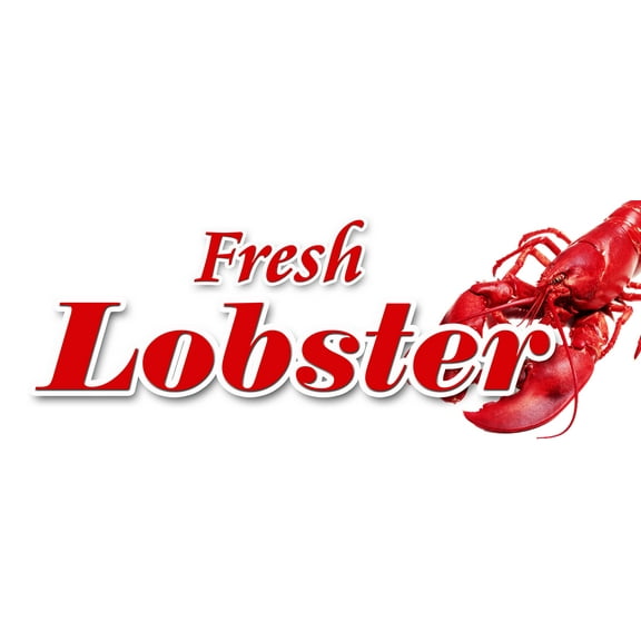 12" FRESH LOBSTER DECAL sticker lobsters maine florida cold water claws butter trap tails bisque