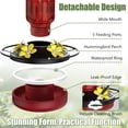 thumbnail image 3 of Hummingbird Feeders for Outdoors, Hanging Hummingbird Feeder with 5 Flower-Shaped Feeding Ports, 16 Oz Bird Feeder with Bee Proof & Built-in Ant Moat, Outdoor Garden Decor Gifts for Women Mom, 3 of 7
