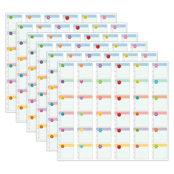 Teacher Created Resources Cool for School Mini Accents, 36 Per Pack, 6 Packs