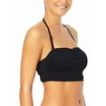thumbnail image 3 of No Boundaries Junior's Raised Rib Longline Bandeau Swim Top, 3 of 5