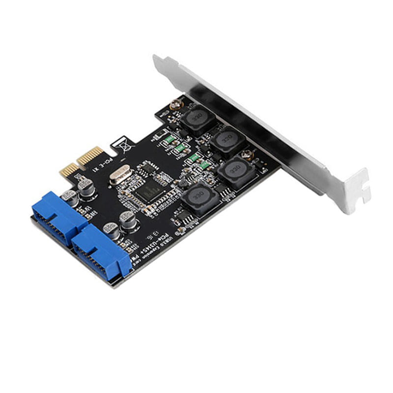 PCI-Express to Internal 2 Port 19 Pin Header USB Expansion Card Transfer Speed Up to 5Gbps Oumij1 PCI-E to 2 Port 19 Pin USB3.0 Expansion Card with Low Profile