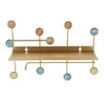 thumbnail image 2 of Estante de almacenamiento de montaje en pared de hierro dorado, colgador de s para , soporte para llaves Colco Banco de almacenamiento con percha., 2 of 8