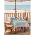 thumbnail image 2 of Outdoor Tablecloths with Umbrella Hole & Zipper, Teal Grey Ombre Rectangle Tablecloth 52x70 Inch, Farmhouse Gradient Minimalist Waterproof Table Cloth, Patio/Pool/Picnic Table Covers, 2 of 8