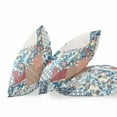 thumbnail image 2 of White Blue Floral Indoor Outdoor Throw Pillow, 2 of 3