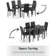 thumbnail image 2 of Modern Black Dining RoomTable Set of 4 - Perfect for Small Spaces - Upholstery Faux Leather - Sleek and Stylish Design - Ideal for Kitchen, and Breakroom (Set of 4 with TableBlack), 2 of 6