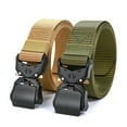 thumbnail image 2 of Men Nylon Belt Wide Quick Release Adjustable Webbing Belt Work Belt for Outdoor, 2 of 10