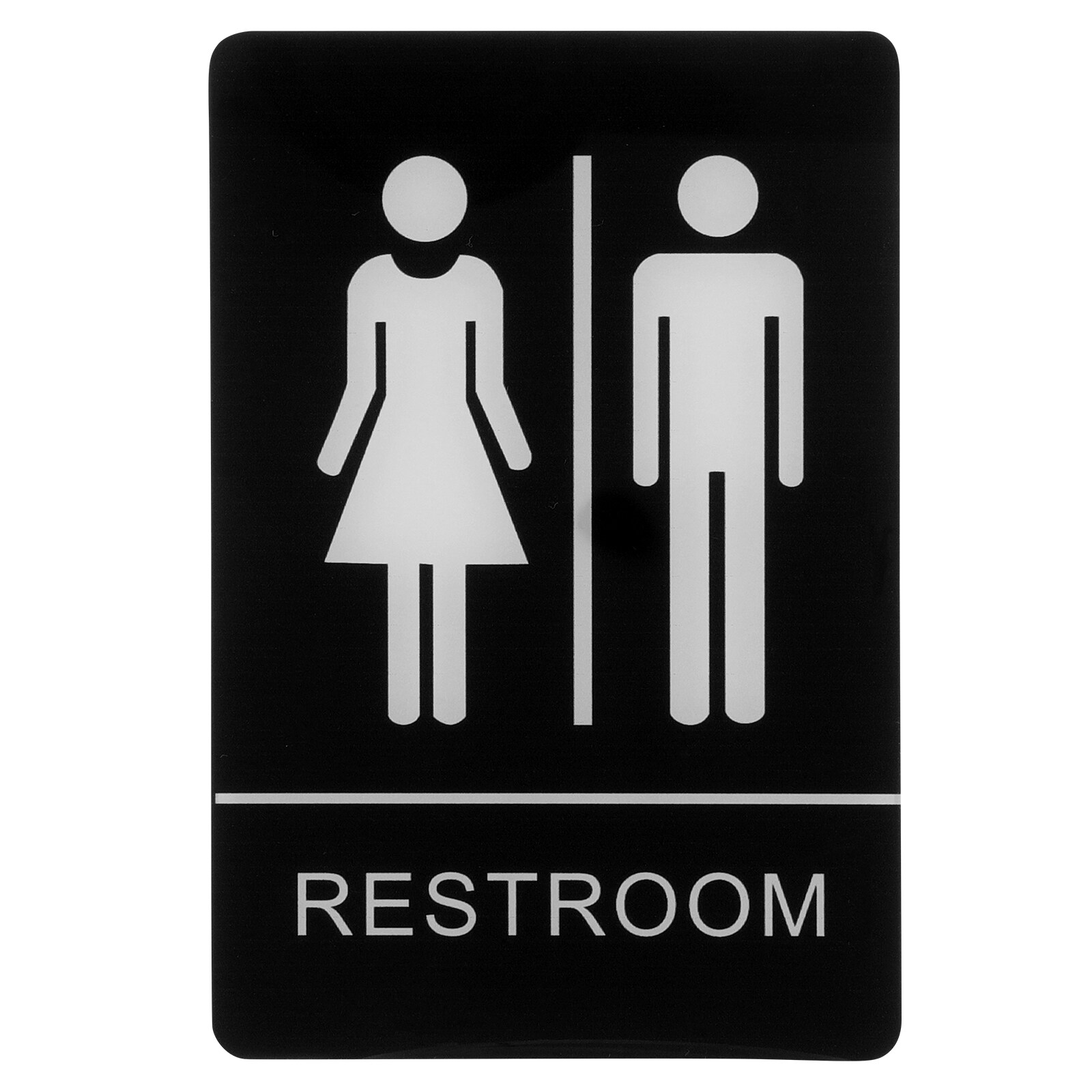 Unisex Acrylic Restroom Sign Embossed Toilet Signs Creative Toilet