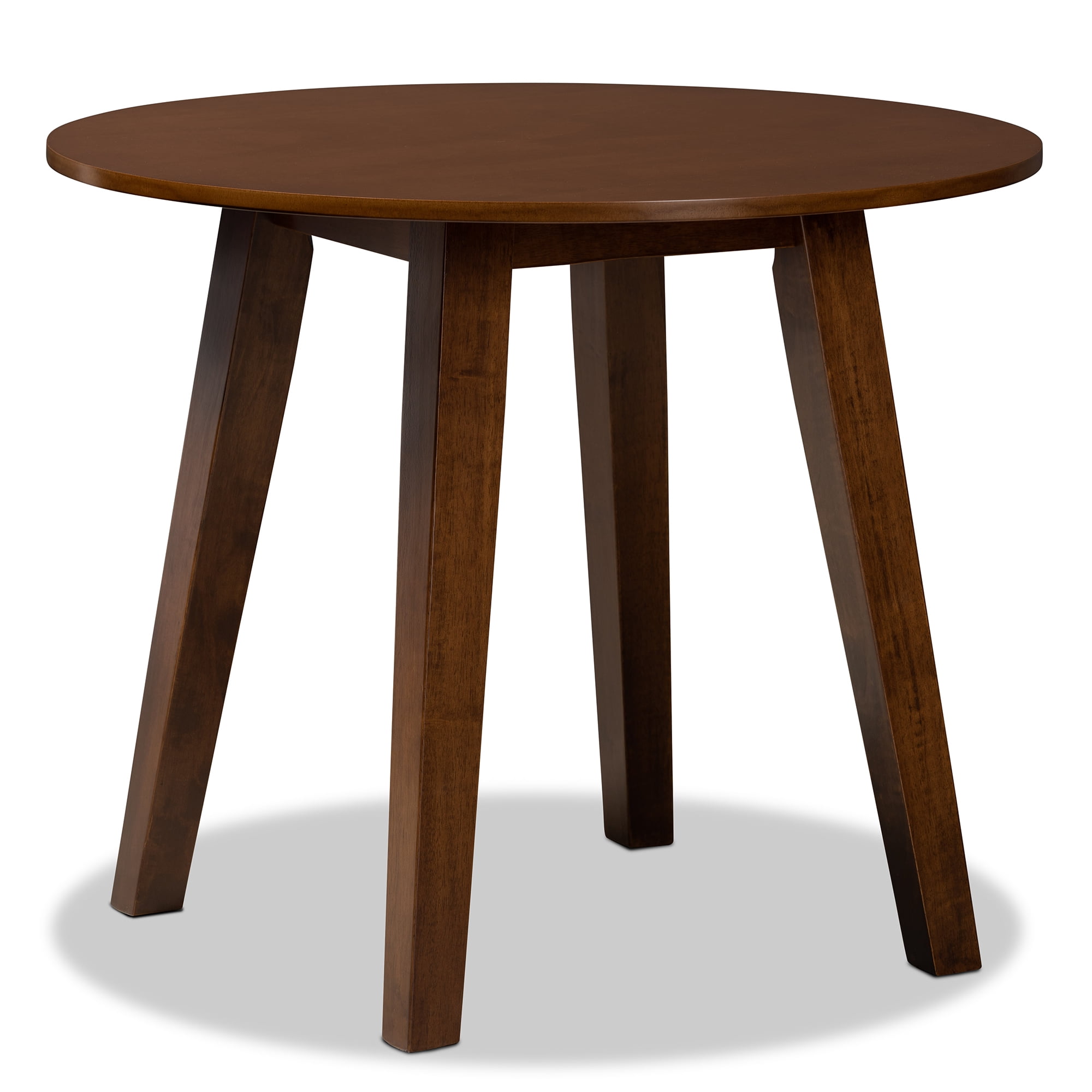 Baxton Studio Lida Modern and Contemporary Grey Fabric Upholstered and Walnut Brown Finished Wood 5-Piece Dining Set