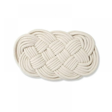 

Woven Placemats Table Mat - Woven Oval Placemat - Handmade Woven of Cotton Coasters Non-Slip Heat Insulation Round Placemats