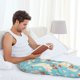 thumbnail image 5 of Balery White Geese and Flower Pantalones de pijama para hombre, pijama ultraligero, pantalón de descanso-Medium, 5 of 6