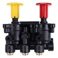 thumbnail image 3 of HUOEPU Dash Valve Dual Park Brake with 5 Ports Replacement for Volvo VNL Emergency Parking Brake Control Valve Assembly Replaces 24340522, 3 of 17