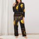 thumbnail image 2 of Balery Casino Playing Cards Conjunto de Pijama con Estampado para Mujer, Conjunto de Dos Piezas con Manga Larga, Ropa de Dormir Suave con Bolsillos, Pijamas Cómodos-XX-Large, 2 of 7