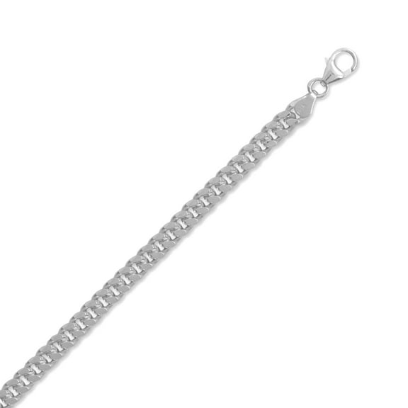 925 Sterling Silver Comfort Curb Link Chain Necklace is 5mm Wide Lobster Clasp Closure 24 Inch Chain Necklace for Women
