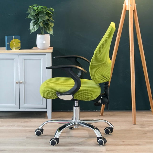 Sillón Extraíble de , Asiento Trasero de Silla, Cubierta de Deslizamiento para Computadora , Amarillo verde BLESIY Funda para silla de ordenador de oficina
