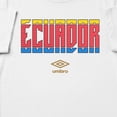 thumbnail image 2 of Umbro Men's Ecuador Stacked Soccer T Shirt (White, S-XXXL), 2 of 4
