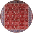 thumbnail image 1 of Ahgly Company Machine Washable Indoor Round Industrial Modern Red Area Rugs, 7' Round, 1 of 1