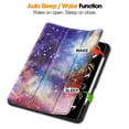 thumbnail image 4 of SaniMore for Apple iPad Pro 13 (2024) Case, Auto Sleep/Wake, PU Leather Case with Tri-Fold Kickstand & Pencil Holder Shockproof Protective Cover for Women Men, Galaxy, 4 of 9