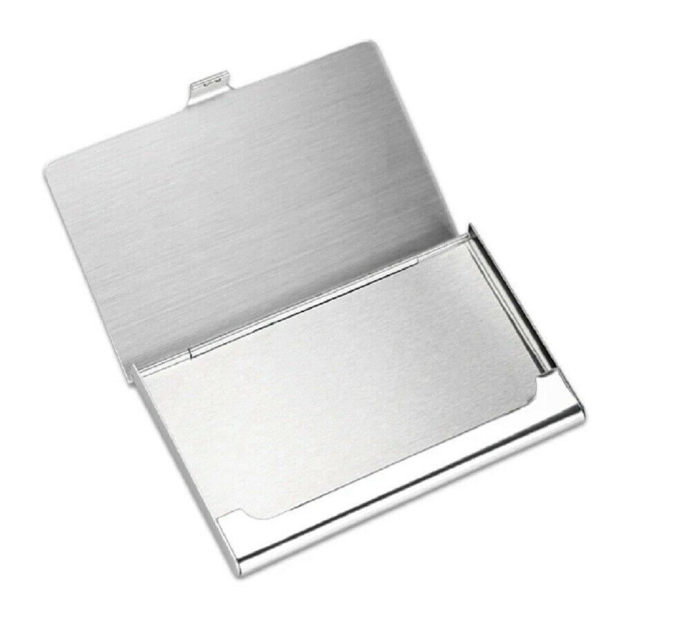 Pocket Stainless Steel Metal Business Card Holder Case For ID Cards Credit Cards 