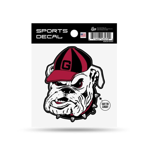 Rico Industries Ncaa Georgia Bulldogs Logotipo Principal 4X4 Calcomanía Color Del Equipo El Tamaño De La Calcomanía Individual Puede Variar