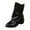 2Black, variant on Womens Pointed Toe Mid Calf Boots Heel Fold Over Boots Pull On Non Fashion Boots Dress Tall Boots for Women(Color:Black,Size:7)