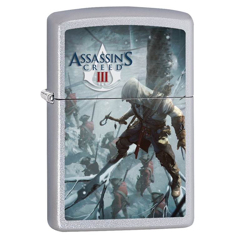 Zippo Assassin's Creed Lighter – Windproof, Refillable, Collectible Metal Lighter (American Made)