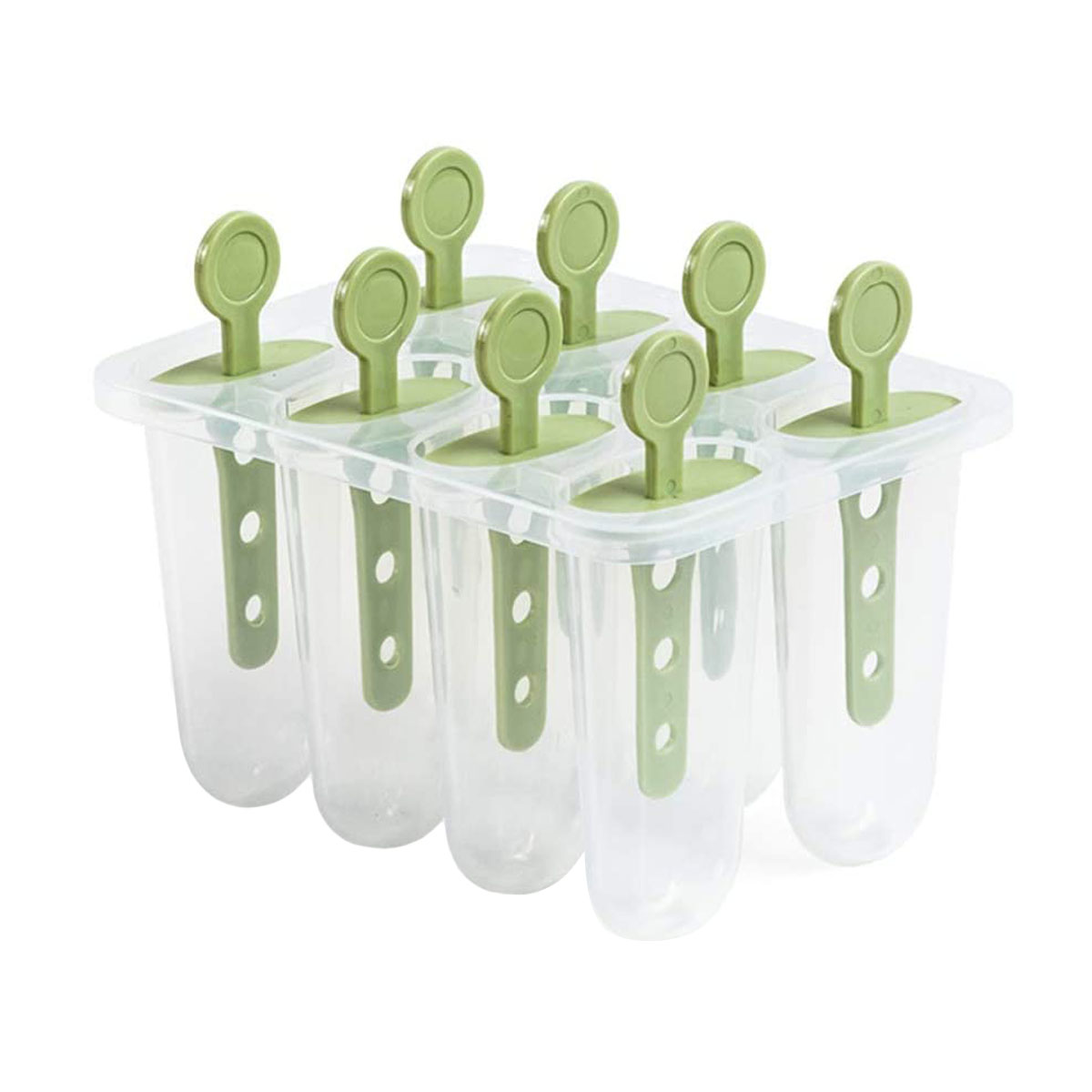 LSFYSZD 8 Cells Popsicle Molds Ice Pop Makers Ice Pop Molds Ice Bar Maker Frozen Yogurt Icebox