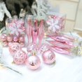 thumbnail image 5 of 40 piezas de bolas de Navidad con forma de copo de nieve rojo, dorado y rosa, para colgar en el árbol de Navidad, adornos para fiestas de bodas y Navidad, 5 of 5