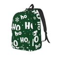 thumbnail image 1 of Balery Ho Ho Ho A Mochila Clásica Impresa Básica para Viaje, Mochila Escolar Resistente al Agua, Mochila de Lona con Correas Ajustables-Small, 1 of 5