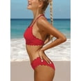 thumbnail image 4 of Women Halter Bikini Set Low Waisted Swimsuits Sexy Two Piece Swimwear, 4 of 5