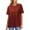 Red, variant on Fanxing Slimming Blouses for Women Hide Belly White Patchwork Summer Tops Comfort Breathable Crewneck Tees Shirts S-2XL
