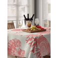 thumbnail image 6 of Coastal Red Table Cloth, Nautical Coral Seahorse Starfish Shell Waterproof Tablecloth for Rectangle Tables, Reusable Washable Fabric Table Cover for Restaurant Kitchen Dining Tables 60"x84", 6 of 6