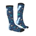 thumbnail image 3 of Haiem Alpaca Astronaut in Space Socks, Funny Novelty Crazy Design Cotton Socks Sports Socks Knee High Socks For Men, Women,1Pairs - Gift For Working Friends, 3 of 8