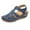 Blue, variant on Womens Sandals Wedge Shoes Close Toe Velcro Arch Support Mid Heels Soft Sole Non Slip Comfortable Breathable Bohemia Summer Outdoor Casual Wedges Beige