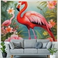 thumbnail image 4 of Orinice  Tropical Flamingo Tapestry Flag Wall Hanging Wall Art Funny Poster Banner Aesthetic Wall Tapestries for Bedroom Living Room Dorm Backdrop Home Decoration  40x30inch, 4 of 6