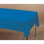 Club Pack of 24 True Blue Disposable Tissue/Poly Banquet Party Tablecovers 9'
