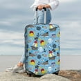 thumbnail image 4 of Uemuo Pirate Marine Animals Printed Washable Luggage Cover - Fashion Suitcase Protector Fits 18-32 Inch Luggage -X-Large, 4 of 9