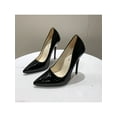 thumbnail image 5 of Fangasis Ladies Stiletto Heels Lightweight Pumps High Heel Dress Shoes Casual Glossy Pump Black 7, 5 of 6