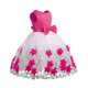 thumbnail image 2 of Vestido largo de fiesta de cumpleaños con lazo y flores de hilo de red para niñas pequeñas de Herrnalise, 2 of 4