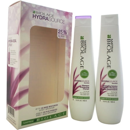 Biolage HydraSource Shampoo & Detangling Solution Duo by Matrix for Unisex, 13.5 oz