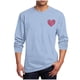 thumbnail image 2 of Amzcrzy - Sudadera Para Hombre, Estilo Casual, Con Estampado De Moda, Manga Larga, Cuello Redondo, Color Azul Claro, Talla M, 2 of 5